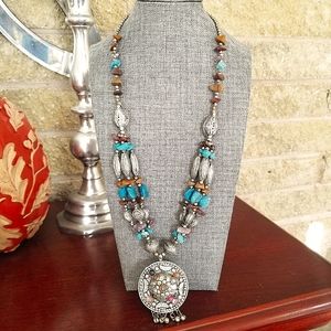 Boho Beaded Multi Strand Necklace